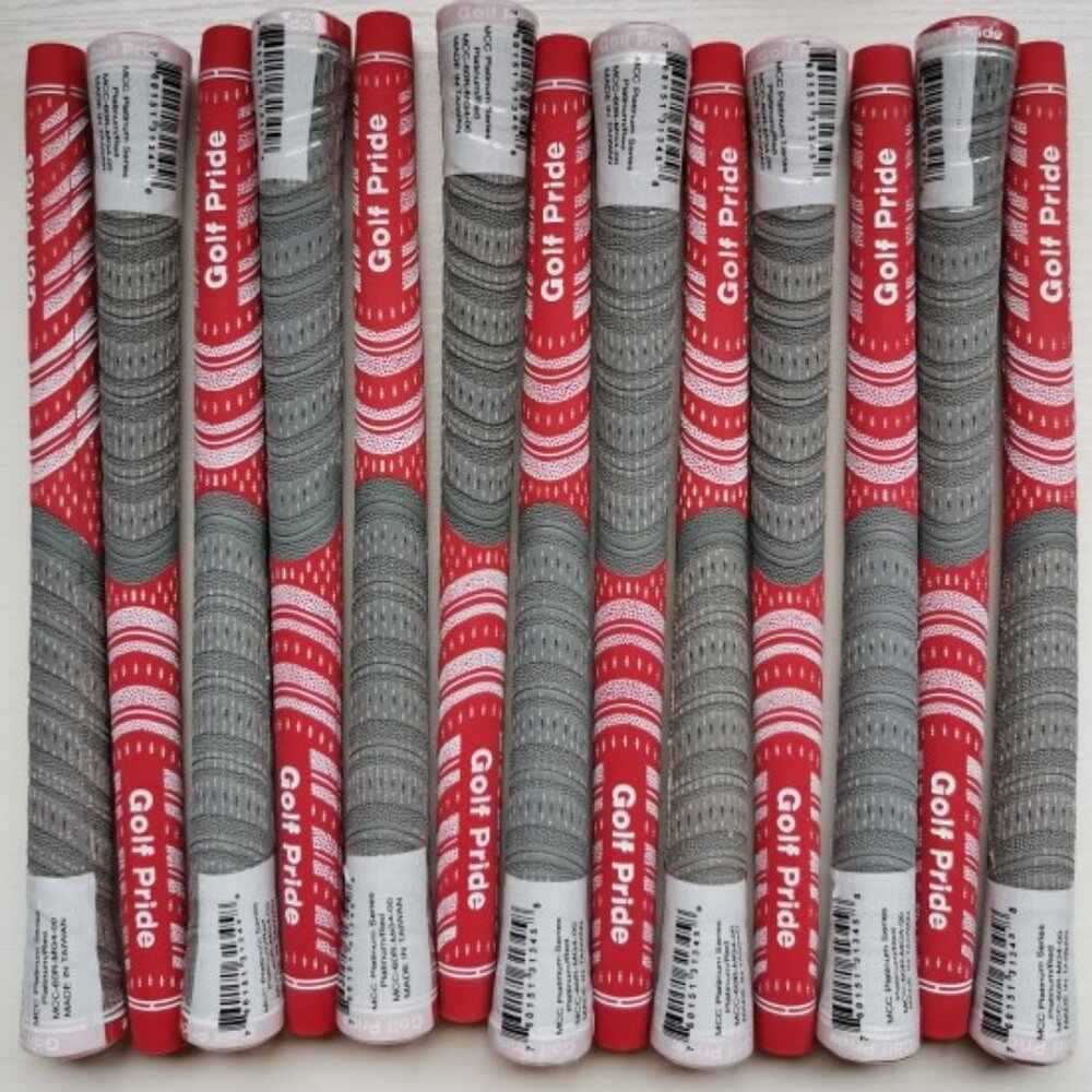 13Pcs Golf Pride Grips Set New MCC MultiCompound Platinum RED Grey Standard size